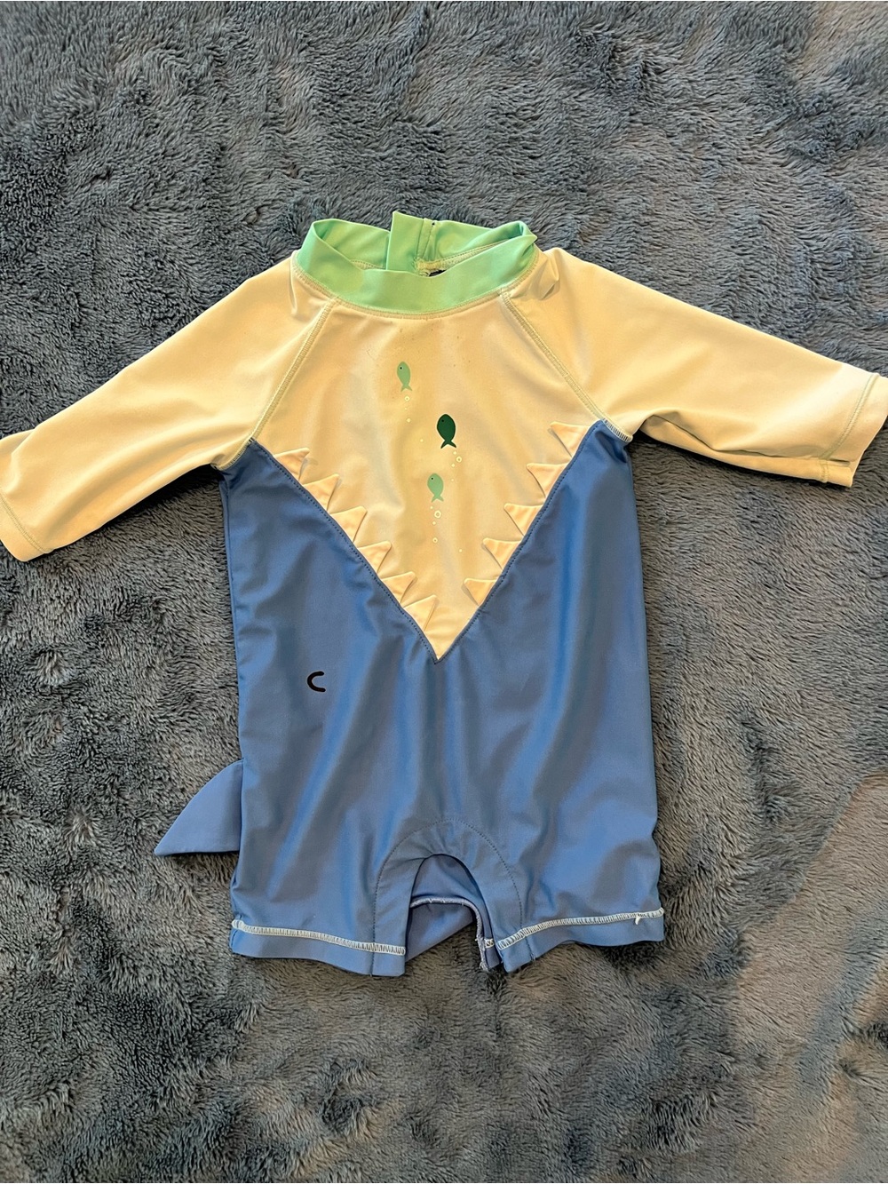 Baby Gap Shark Swim Sunsuit - Blue & Cream